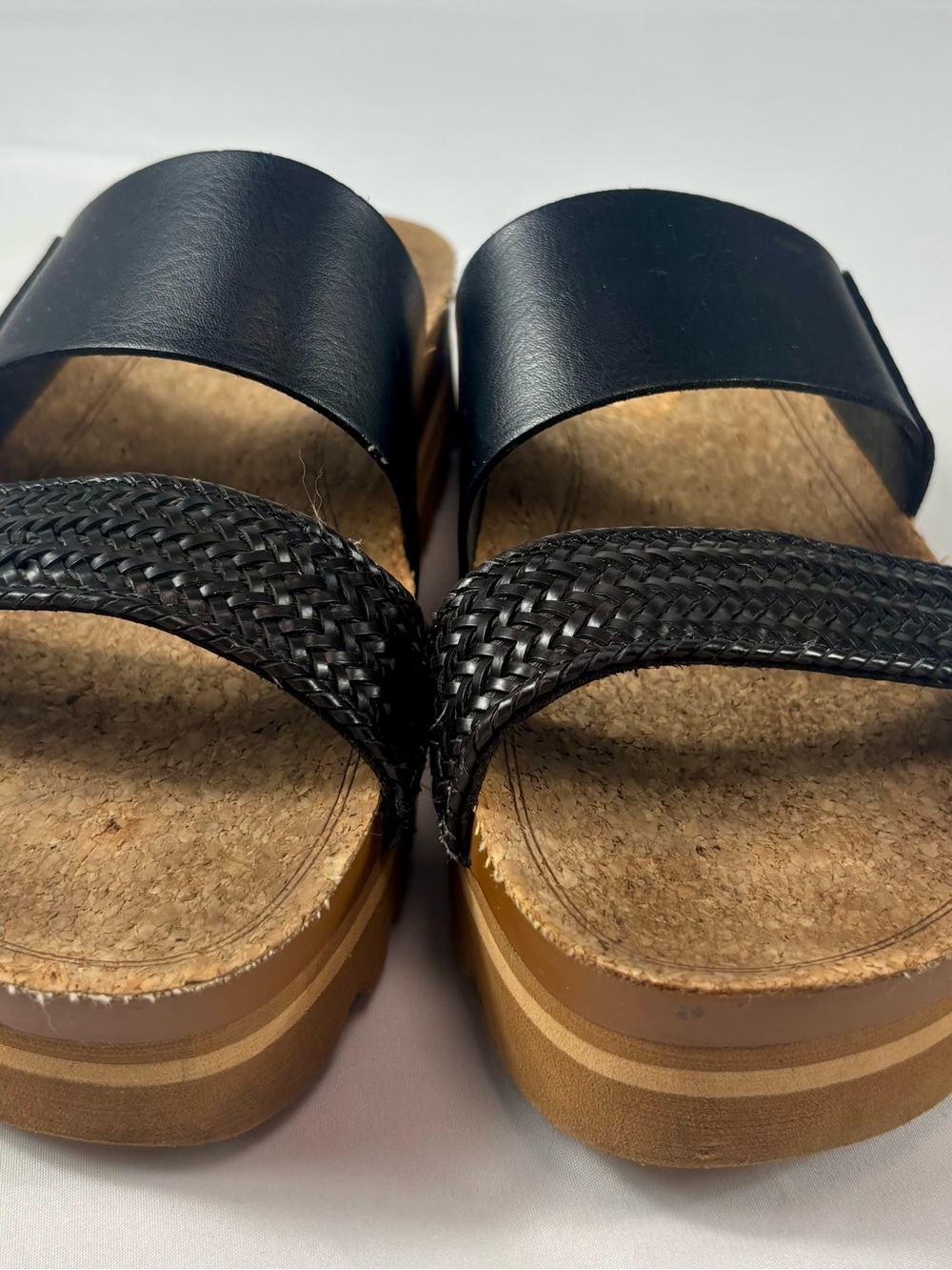 Reef Cushion Vista Hi Platform Slide Sandals Black Size 8 - Picture 7 of 15